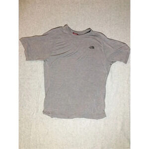 Mens The North Face Shirt Size Medium Grey Mesh Lightweight Workout Exercise